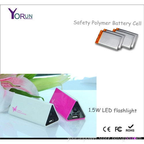 Triangle Portable Power Bank with 1.5W LED Flashlight (YR022)